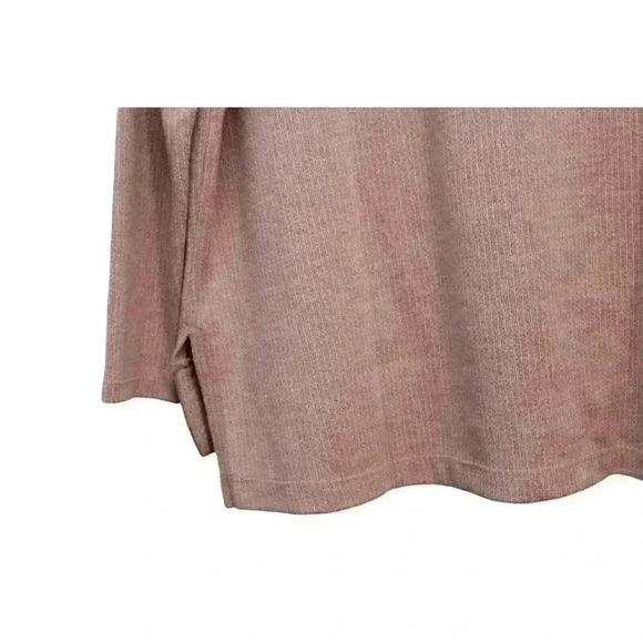 Clara Sun Woo Sweater Size Medium Dusty Pink V-Neck Oversized Boxy Lagenlook - Picture 9 of 11